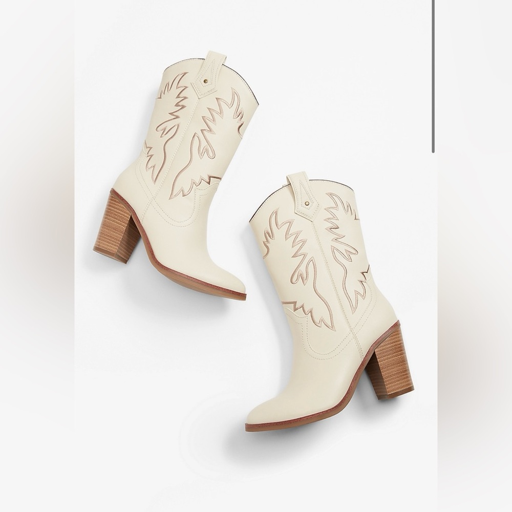 Cream Western Boots